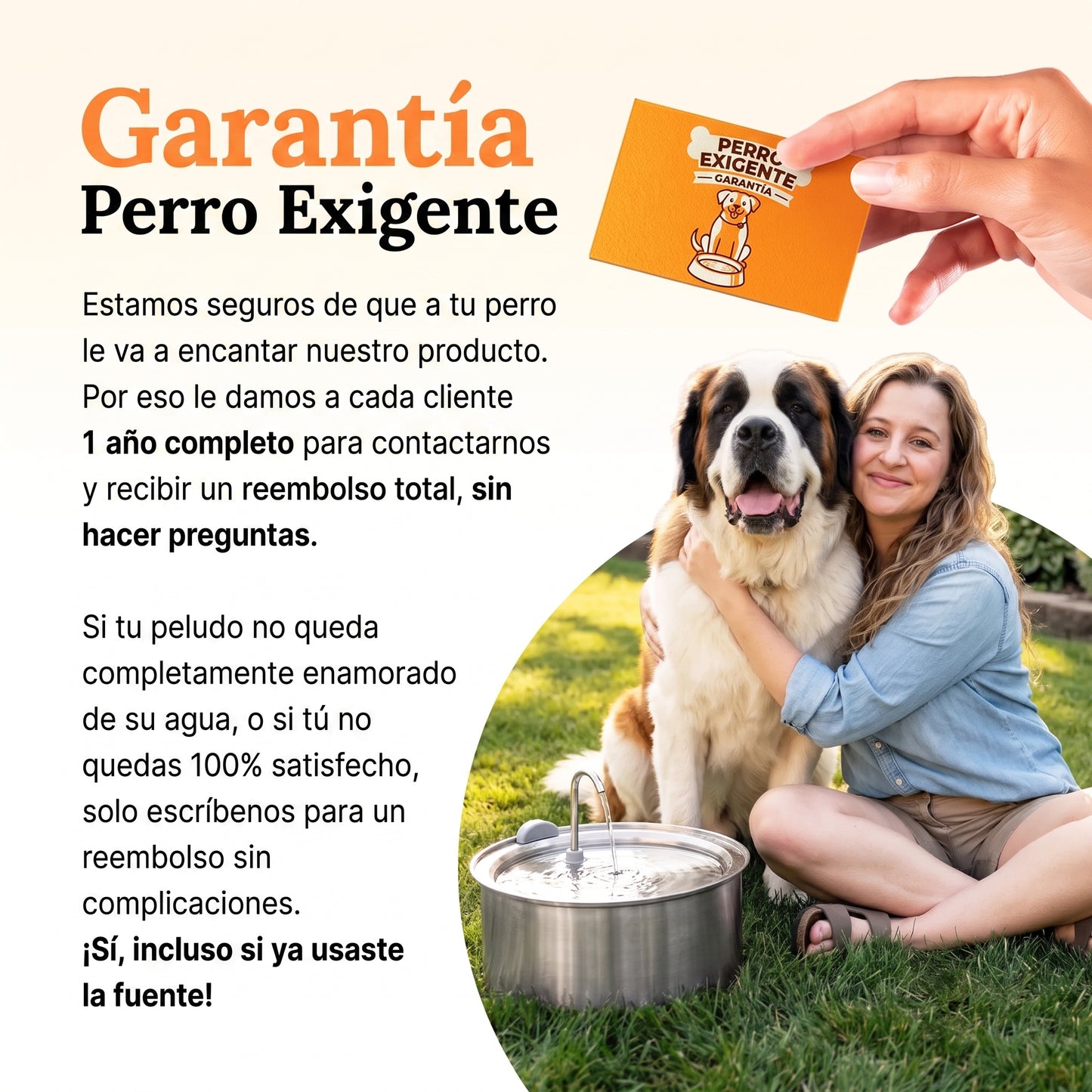 Merrow Fuente de Agua de Acero Inoxidable para Perros